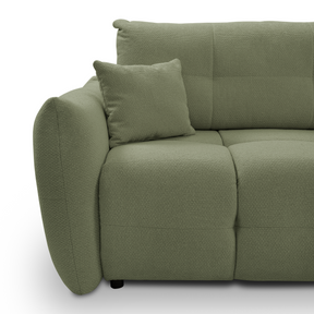 Divano letto angolare in tessuto bouclè Dublino 257x111/177 cm