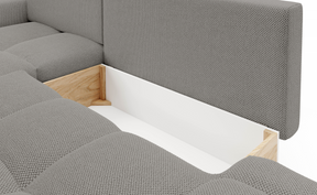 Divano letto angolare in tessuto cinigliato Vienna 286x177 cm