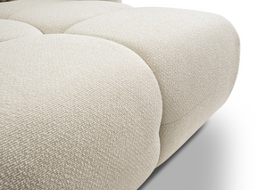 Divano letto angolare in tessuto bouclè Dublino 257x111/177 cm