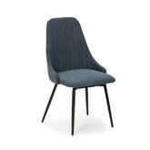 Set di 2 sedie in tessuto con gambe in metallo Elisa 43x44 h90 cm