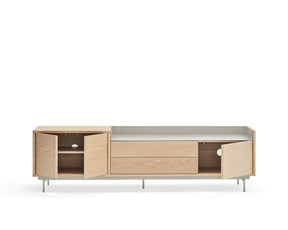 Mobile TV rovere/grigio chiaro Valley di Teulat 180x40 cm