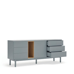 Madia 6 cassetti 1 anta Corvo di Teulat 180x40 cm