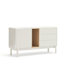 Madia 1 anta 3 cassetti in legno massello Corvo di Teulat 140x40 cm