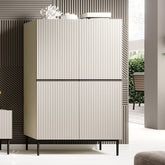 Credenza cachemire 2 ante con piede in metallo nero Nicole 100x160 cm