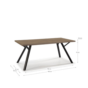 Tavolo rettangolare in legno per 6/8 persone Paola 160x90 cm