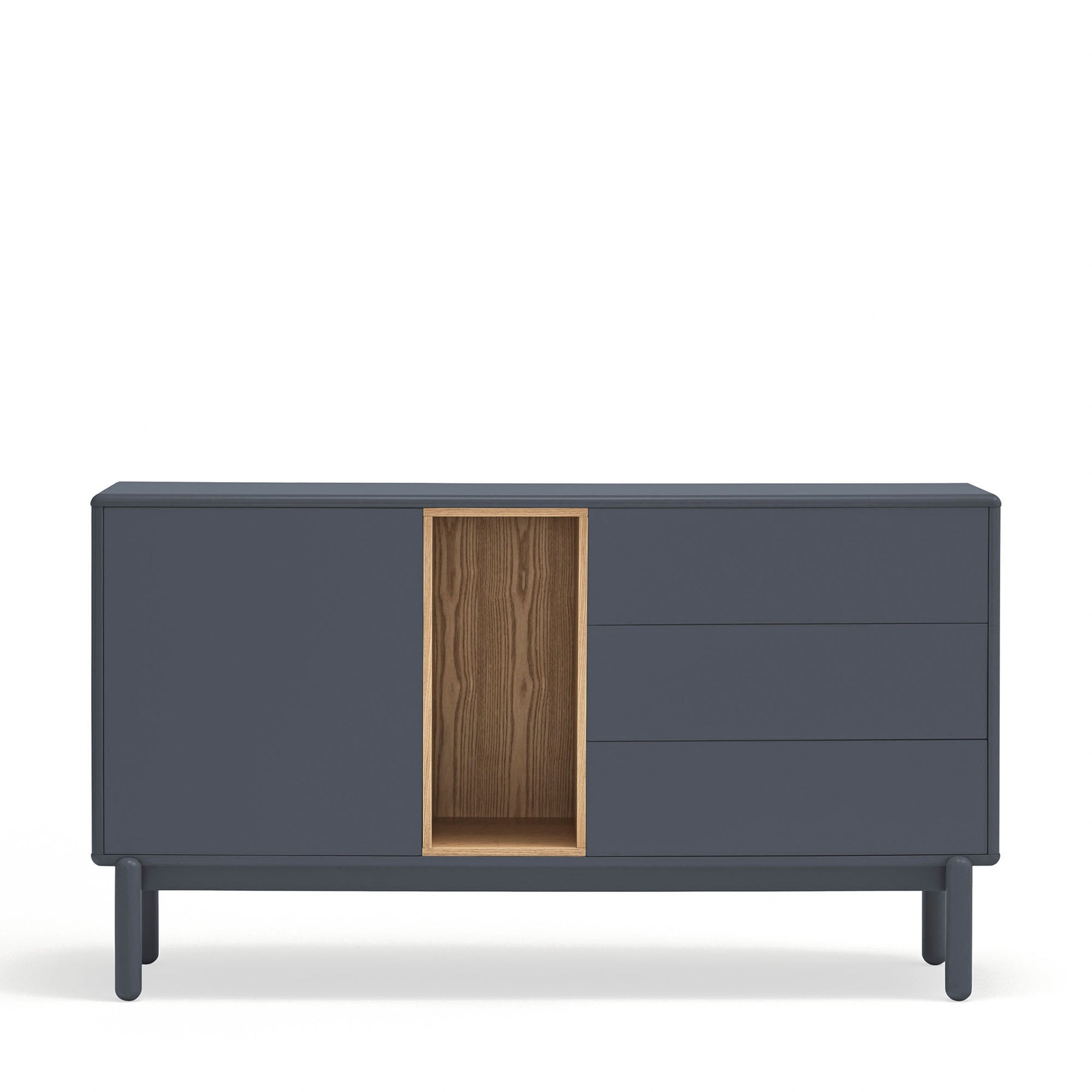 Madia 1 anta 3 cassetti in legno massello Corvo di Teulat 140x40 cm