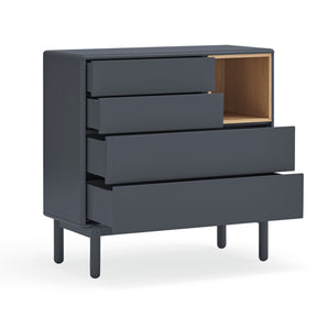 Cassettiera grigio antracite 4 cassetti Corvo di Teulat 90x40 cm