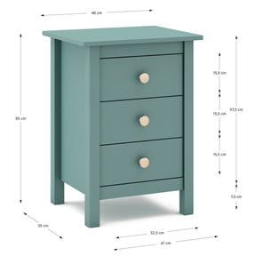 Comodino a 3 cassetti Max 46x65 cm