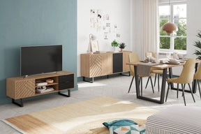 Tavolo rettangolare per 6/8 persone rovere Francy 180x100 cm