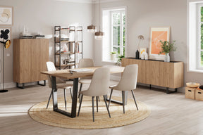 Tavolo rettangolare per 6/8 persone rovere Francy 180x100 cm