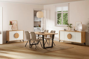 Tavolo rettangolare per 6/8 persone rovere Francy 180x100 cm