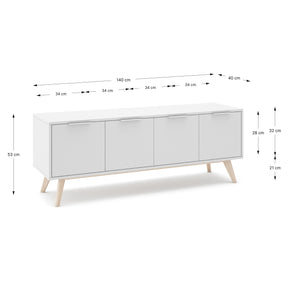 Mobile TV a 4 ante Nordica 140x53 cm