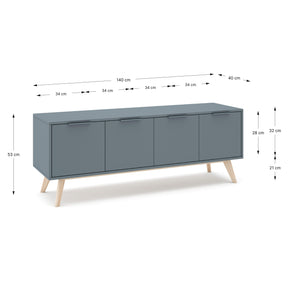 Mobile TV a 4 ante Nordica 140x53 cm