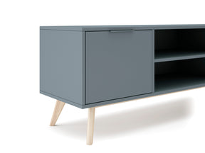 Mobile TV 2 ante con ripiani aperti Nordica 140x53 cm