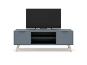 Mobile TV 2 ante con ripiani aperti Nordica 140x53 cm