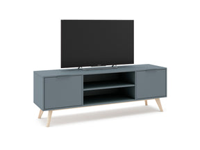 Mobile TV 2 ante con ripiani aperti Nordica 140x53 cm