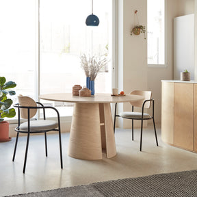 Sedia in legno e metallo nero con cuscino Eclipse di Teulat 55x50 h47 cm