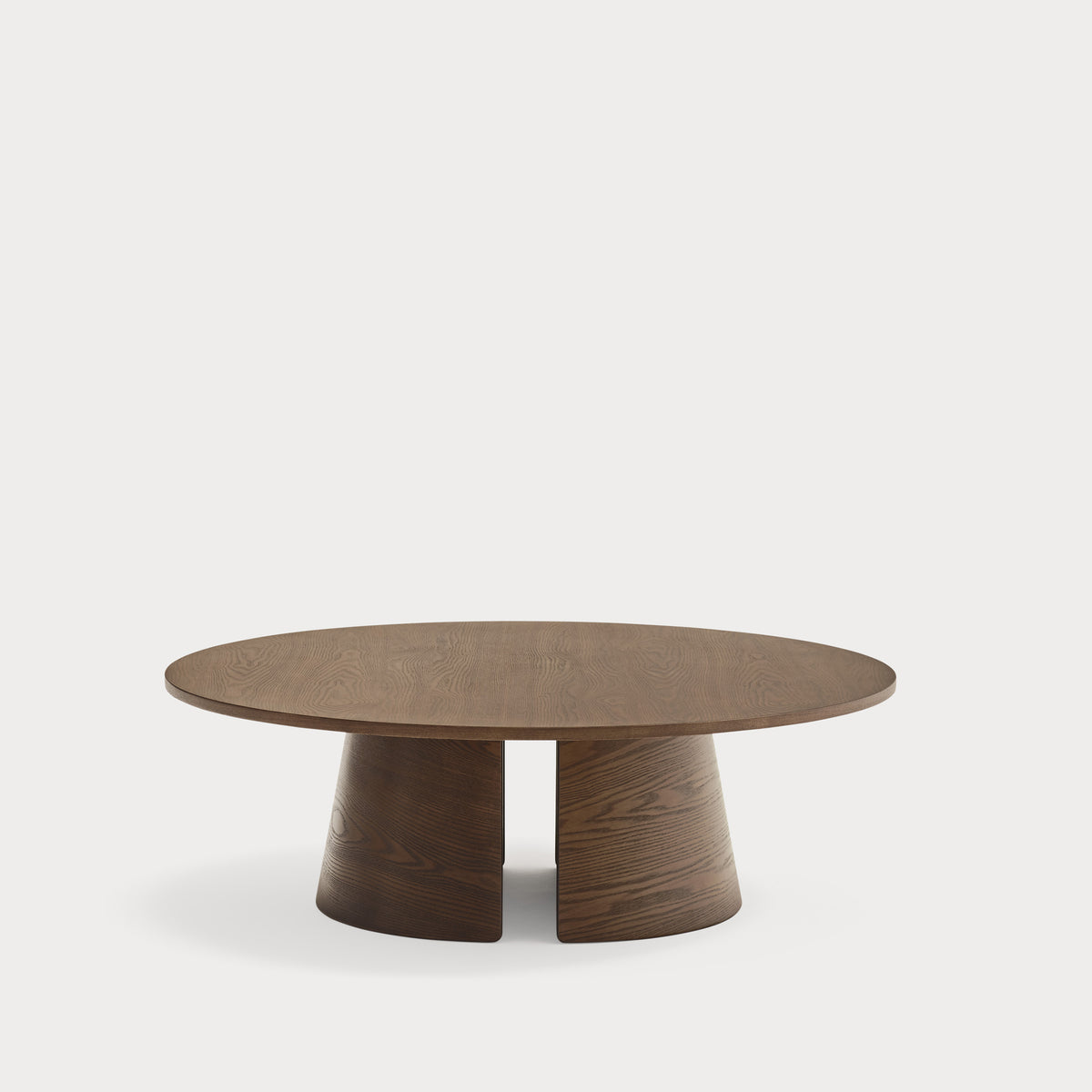 Tavolino basso tondo noce Cep di Teulat Ø110 h36 cm