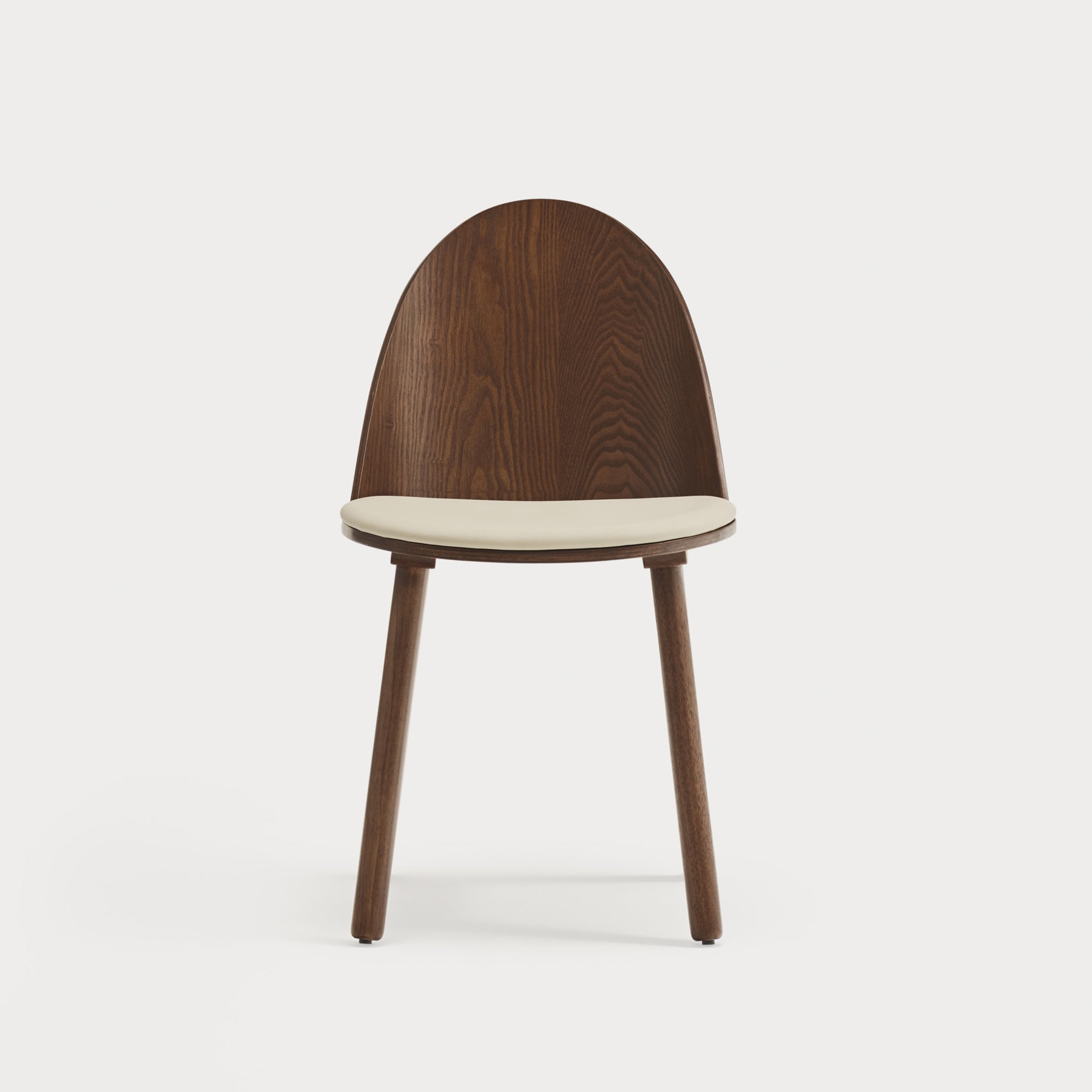 Set 2 sedie legno e tessuto beige Uma