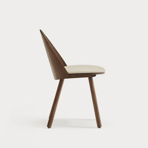 Set 2 sedie legno e tessuto beige Uma