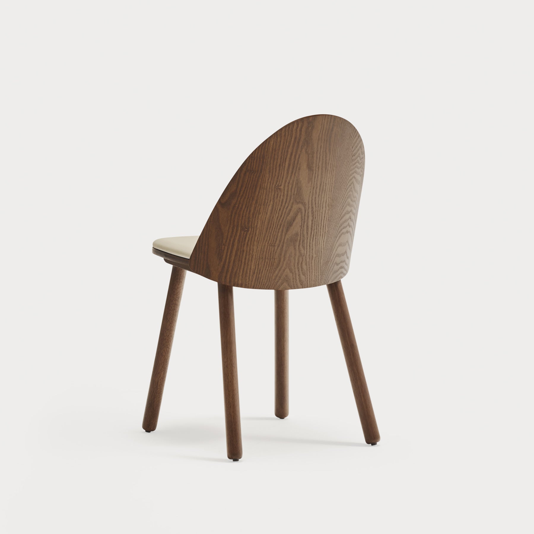 Set 2 sedie legno e tessuto beige Uma