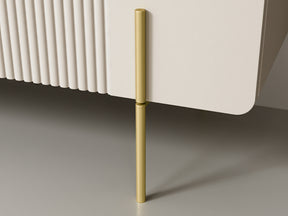 Tavolino 2 cassetti con piede in metallo Miami 100x40 cm