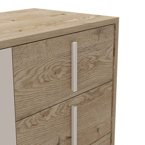 Madia 2 ante 3 cassetti rovere/grigio Molly 140x80 cm