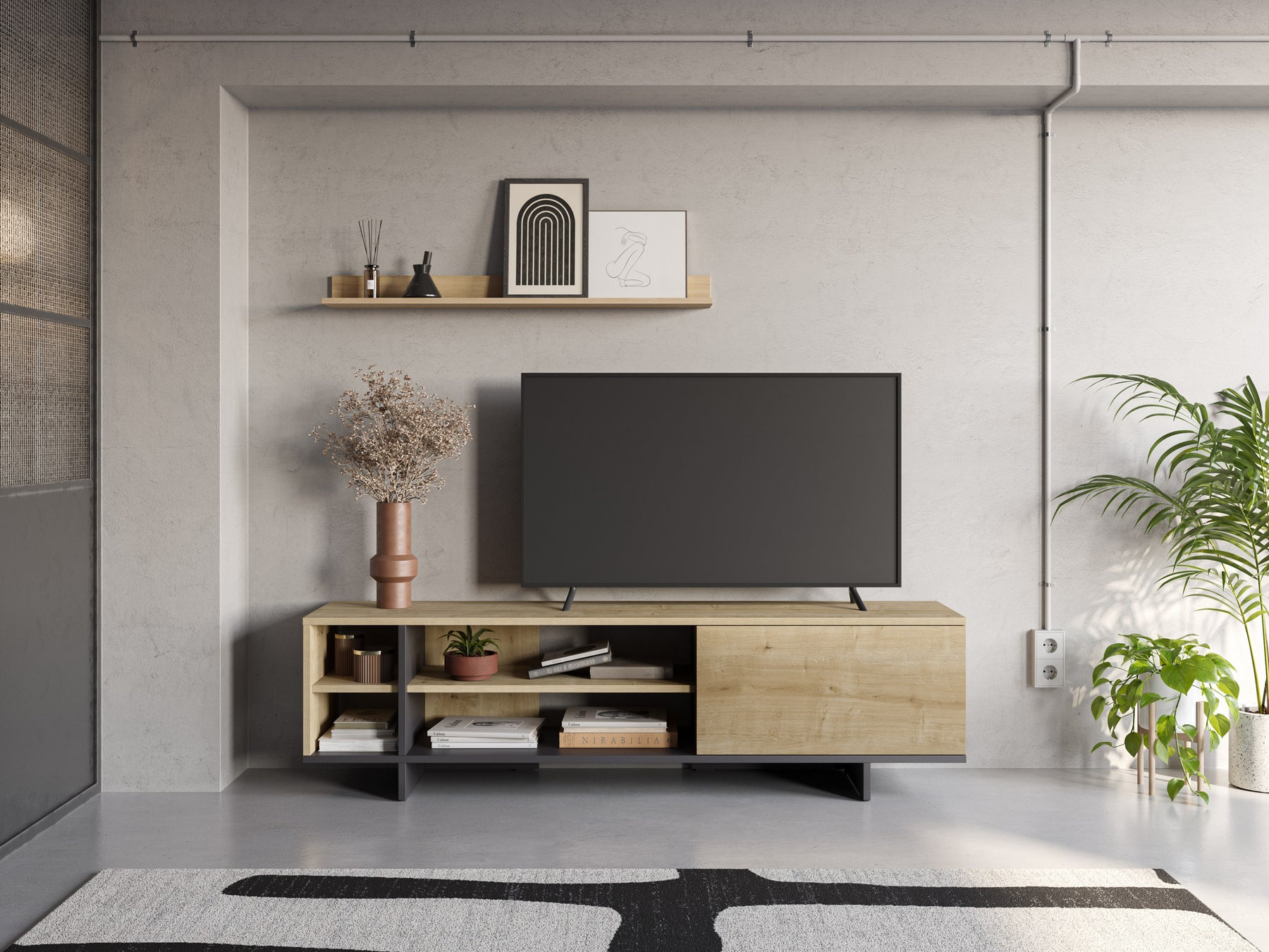 Mobile TV 1 anta Leda 160x44 cm