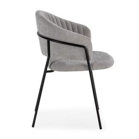 Set di 2 sedie in tessuto con gambe in metallo Clelia 49x54 h75 cm