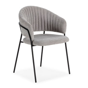 Set di 2 sedie in tessuto con gambe in metallo Clelia 49x54 h75 cm