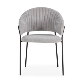Set di 2 sedie in tessuto con gambe in metallo Clelia 49x54 h75 cm