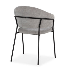 Set di 2 sedie in tessuto con gambe in metallo Clelia 49x54 h75 cm