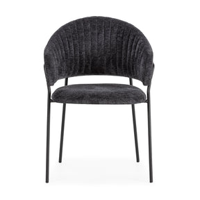 Set di 2 sedie in tessuto con gambe in metallo Clelia 49x54 h75 cm