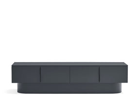 Mobile TV 4 ante laccato grigio antracite Totem 200x45 cm