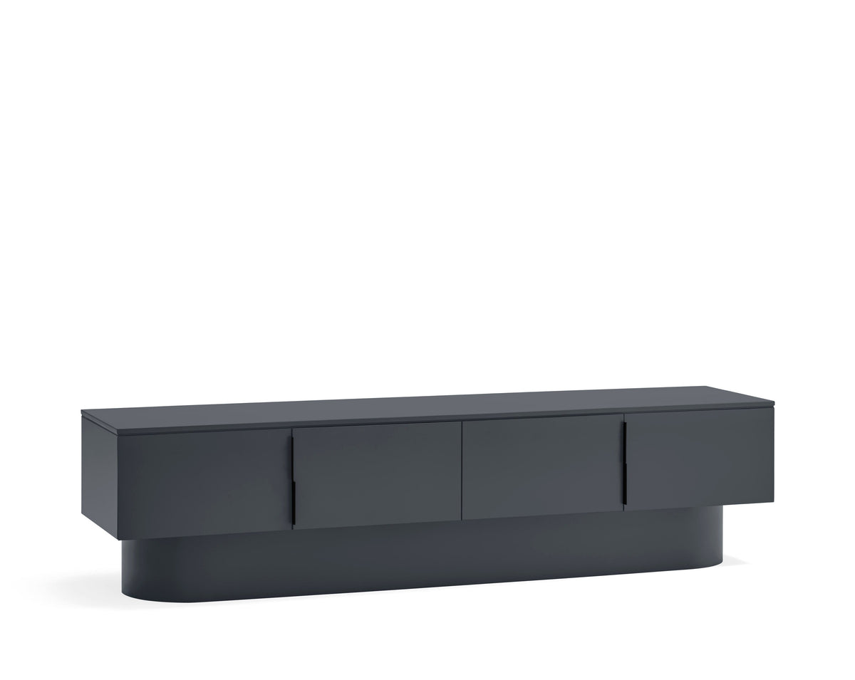 Mobile TV 4 ante laccato grigio antracite Totem 200x45 cm