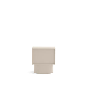 Comodino 2 cassetti sabbia Totem 50x56 cm