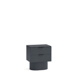 Comodino 2 cassetti grigio antracite Totem 50x56 cm