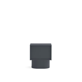 Comodino 2 cassetti grigio antracite Totem 50x56 cm