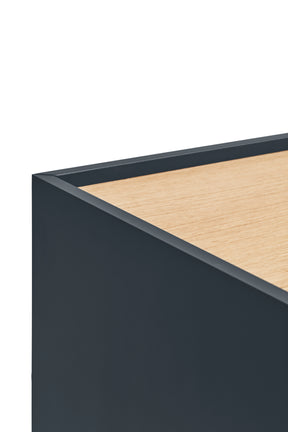 Mobile TV 2 ante 2 cassetti legno rovere e grigio antracite Otto 180x45 cm