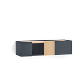 Consolle sospesa legno rovere e grigio antracite Otto 110x35 cm