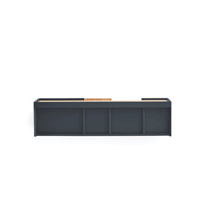 Consolle sospesa legno rovere e grigio antracite Otto 110x35 cm