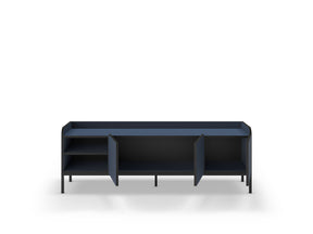 Mobile TV 3 ante con gamba in metallo Audry 160x55 cm