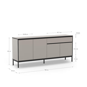 Madia 4 ante 1 cassetto Lory 40x80 cm