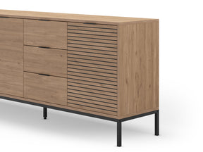 Madia 3 ante 3 cassetti rovere Ally 180x80 cm