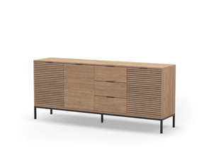 Madia 3 ante 3 cassetti rovere Ally 180x80 cm