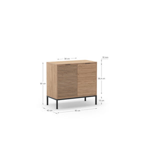 Credenza 2 ante rovere Ally 80x80 cm
