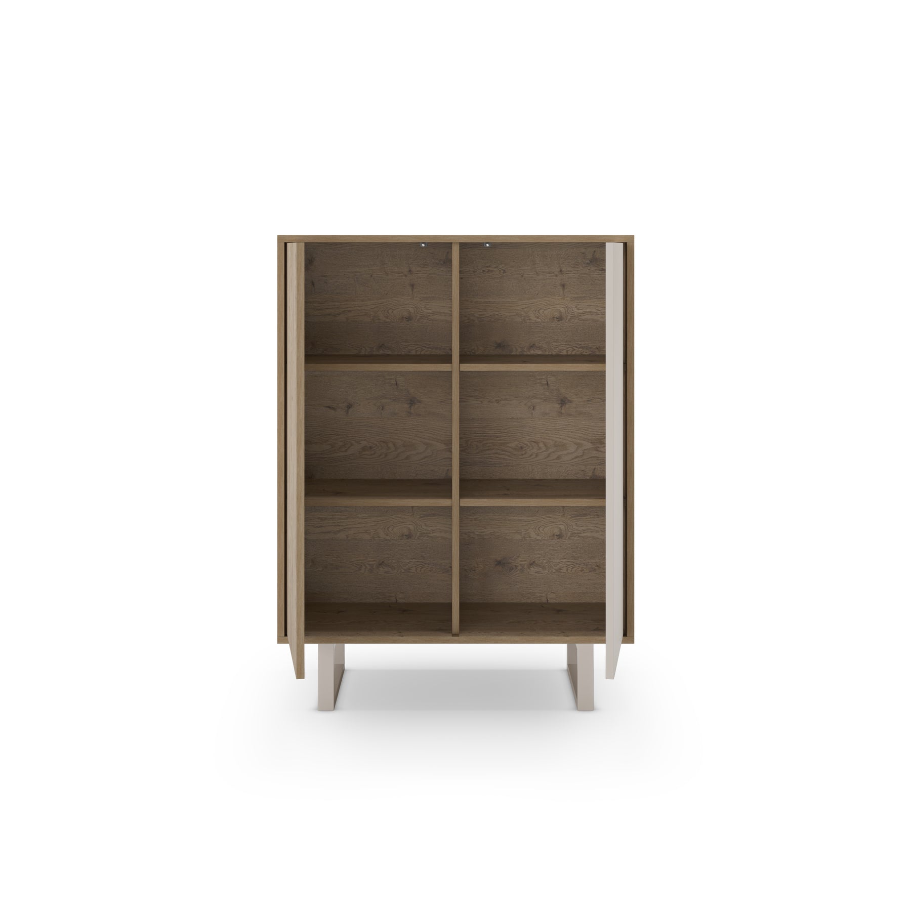 Credenza 2 ante rovere/grigio Molly 90x120 cm