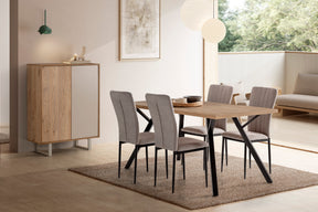 Credenza 2 ante rovere/grigio Molly 90x120 cm