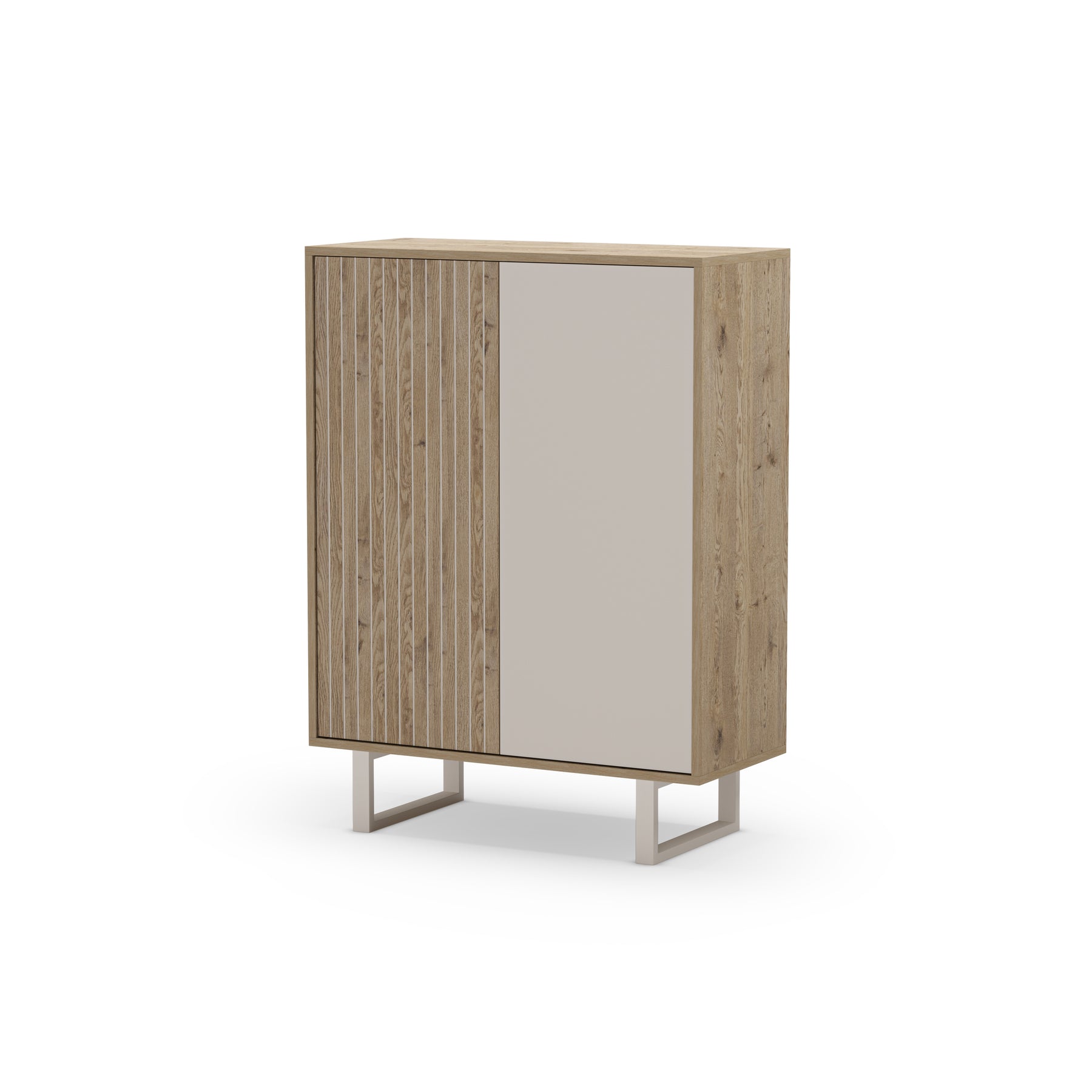 Credenza 2 ante rovere/grigio Molly 90x120 cm