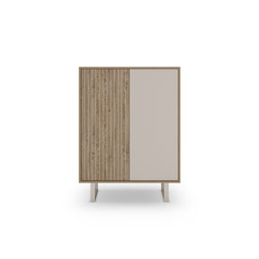 Credenza 2 ante rovere/grigio Molly 90x120 cm